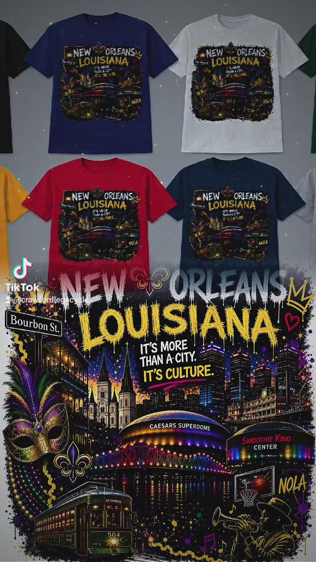 New Orleans Graphic Design shirts
