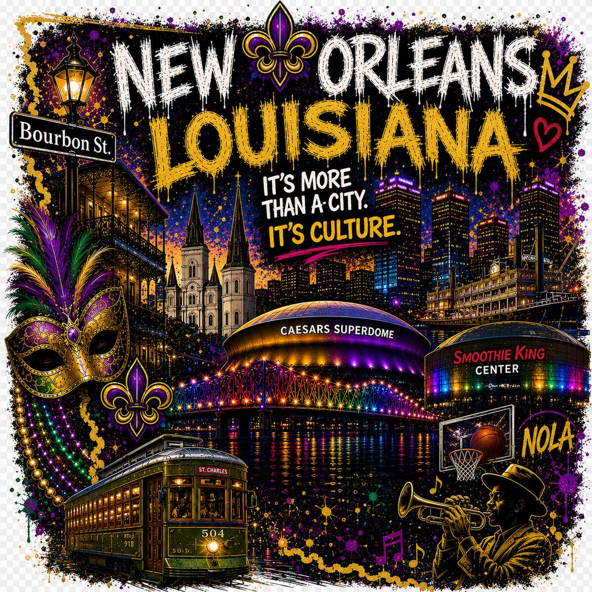 New Orleans Graphic Design shirts